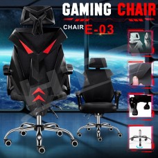 BG Furniture เก้าอี้เล่นเกมส์ เก้าอี้สำนักงาน ปรับนอนได้ Gaming Chair - รุ่น E-03 (Black) 